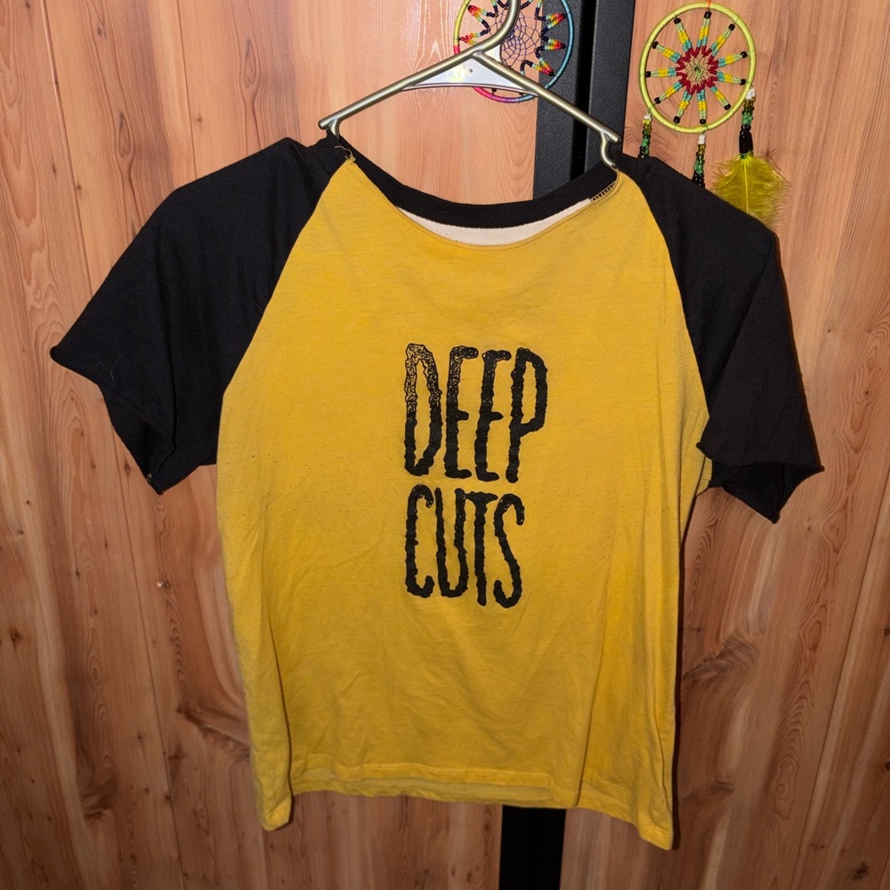 Third Man Records Yellow & Black 'DEEP CUTS' Raglan Graphic Tee
